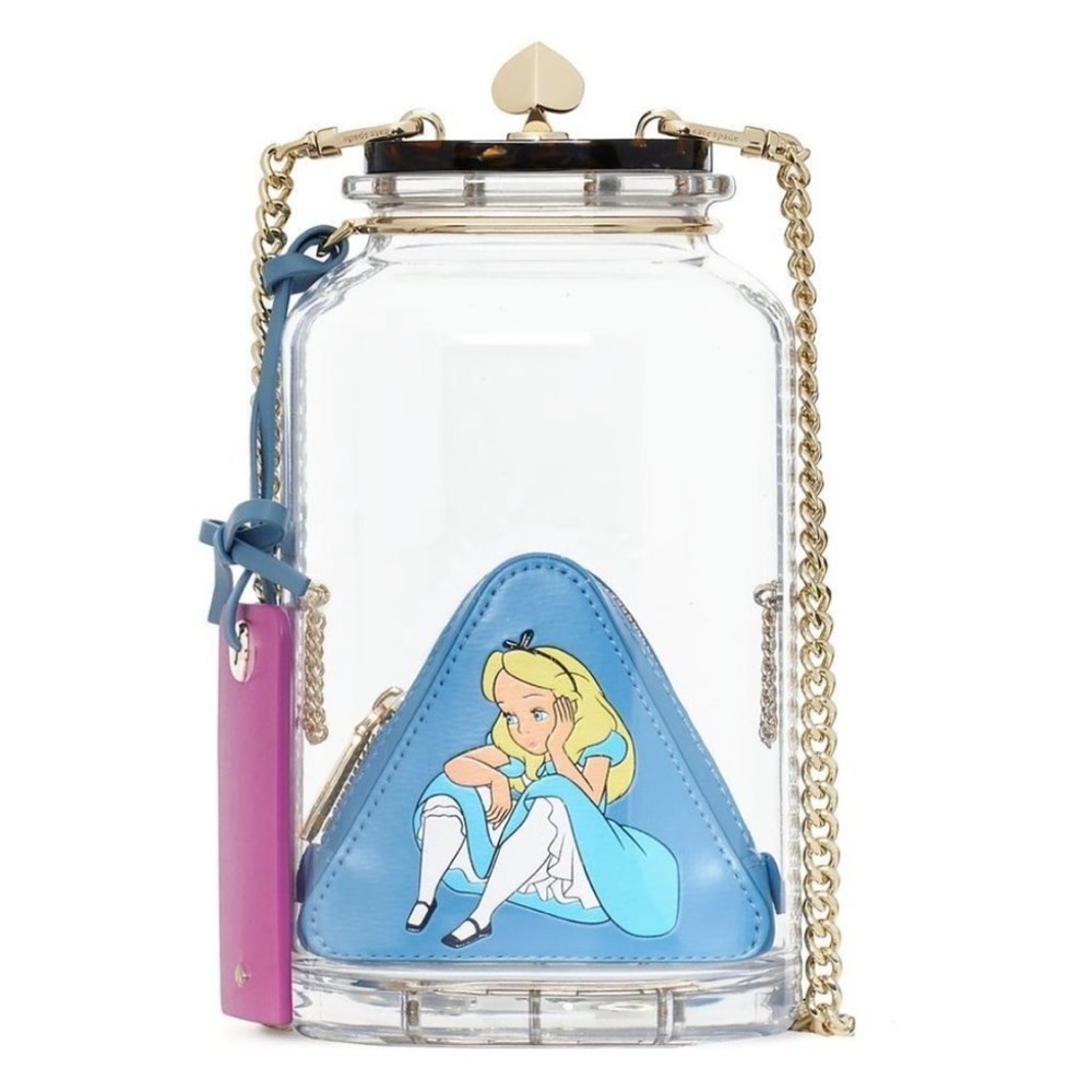 RARE kate spade Disney x Alice in Wonderland 3D Bottle Crossbody Bag clutch